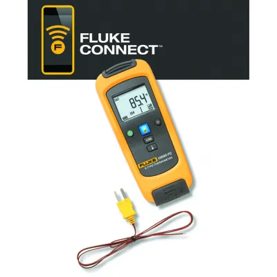 Fluke Temperaturmodul FLK-T3000 FC | Wireless K-Typ Thermoelement | Messbereich -200 bis 1372 °C | digital | gelb