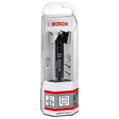 Bosch Forstnerbohrer 2608577010 | Ø 26 mm | Länge 90 mm | für Holz | Präzisionsbohrer gewellt | DIN 7483G