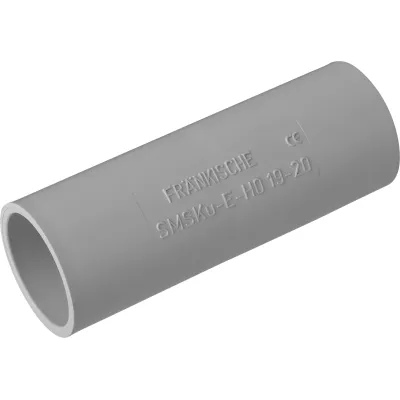 FRÄNKISCHE Steckmuffe SMSKu-E-H0 40 | Kunststoff-Muffe 40 mm | halogenfrei | nicht flammenausbreitend | grau