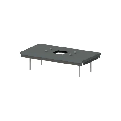 FRÄNKISCHE Adapterplatte Basic LW 250x550 17120102 | Zubehör für eFlex Stele | Stahl feuerverzinkt | dunkelgrau