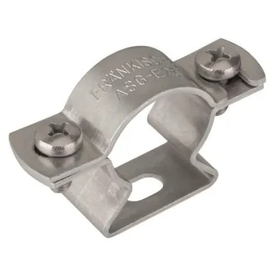 Fränkische Aluminium-Abstandschelle ASG-E 40 | Rohrschelle Ø40mm | unbehandelt | Edelstahlschrauben
