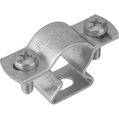Fränkische Edelstahl-Abstandschelle VSG-E 16 | Rohrschelle 16 mm | V4A rostfrei | UV-beständig | geschlossen