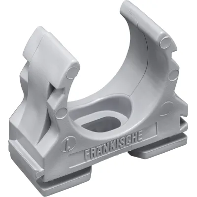 FRÄNKISCHE Kunststoff-Klemmschelle clipfix 40 | Rohrschelle Ø40mm | Polypropylen | starr | grau RAL 7035 | 50 Stück