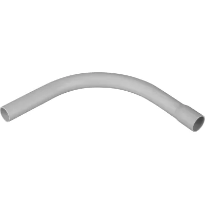 Fränkische Kunststoff-Steckbogen SBSKu-EM-H0 23260025 | 25mm Durchmesser | halogenfrei | mit Muffe | 90° Bogen | grau