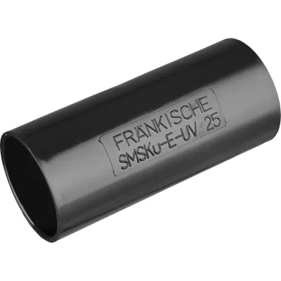 FRÄNKISCHE Kunststoff-Steckmuffe SMSKu-E-UV 22551040 | Muffe für Installationsrohre 40mm | UV-beständig | PVC schwarz