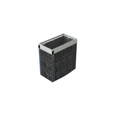 FRÄNKISCHE Kunststofffundament LW 250x550 17120250 Fundament | für eFlex Basic Stele | Polycarbonat | schwarz