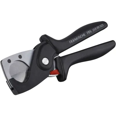 FRÄNKISCHE Rohrschere FRS 25999025 | Rohrschneider Kunststoffrohre 12-25 mm | ergonomisch | Spezialstahl | Länge 185 mm