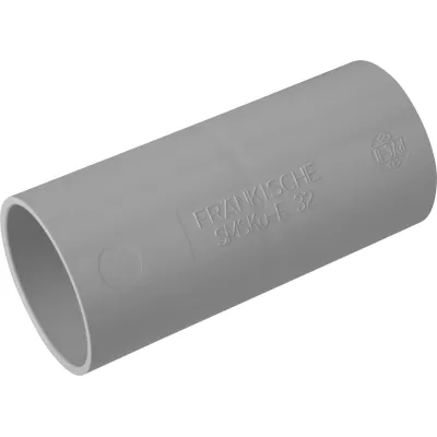 FRÄNKISCHE Steckmuffe SMSKu-E 32 | Kunststoff | Ø 32 mm | PVC-U | für isofix-EL-F, FPKu-EM-F, FPKu-ES-F | grau