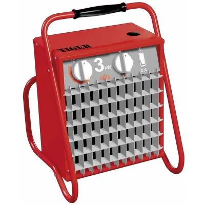 Frico Heizlüfter Tiger P21 3082 | 2 kW | 230 V | IP44 | Elektro-Heizer | Thermostat | Werkstatt Garage | rot