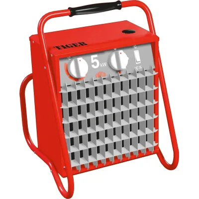 FRICO Heizlüfter Tiger TIG93 | 9 kW | 400V | Profi Elektroheizer | Thermostat | robuster Stahlrahmen | rot