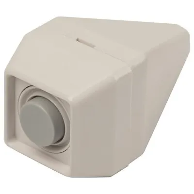 Friedland Birntaster D647 Klingeltaster | Aufputz | Zugentlastung | versenkter Knopf | 32x32x58 mm | weiß/grau