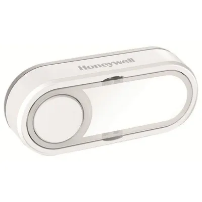 Honeywell Home Funk-Klingeltaster DCP511 | Aufputz | LED-Anzeige | Namensschild | IP55 | 200m Reichweite | Weiß