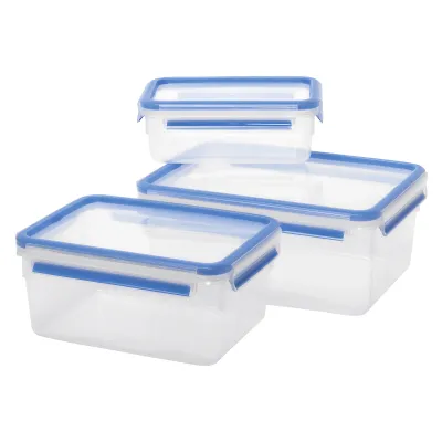 Emsa Frischhaltedosen-Set 3-teilig | Clip & Close | 1,0/2,3/3,7 L | BPA-frei | mikrowellengeeignet