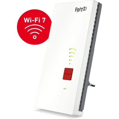 AVM FRITZ!Repeater 2700 WLAN Repeater | Wi-Fi 7 Mesh | bis 6.500 MBit/s | 2,5-Gigabit-LAN | WPA3 | weiß/grau