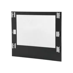Frontglasscheibe schwarz, komplett geklebt und bedruckt, 00776038
