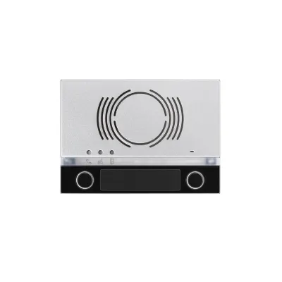 Grothe Audio-Türlautsprecher-Abdeckung | Frontplatte TL 1168/132 für TL 1083/38 | 2 Klingeltaster | Aluminium schwarz