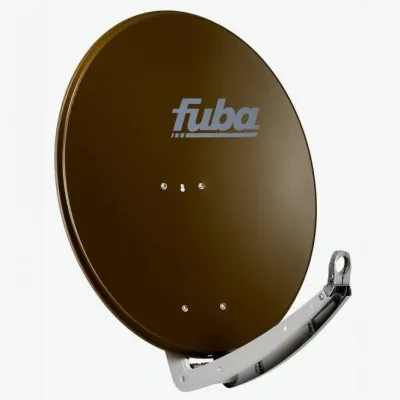 Fuba Satellitenschüssel DAA 780 B | 78 cm Sat-Spiegel | Aluminium | Doppeltragarm | LNB-Halterung Alu-Druckguss | braun