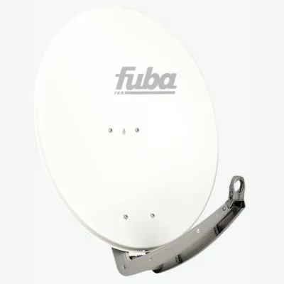 Fuba Satellitenschüssel DAA 780 W | 78 cm Offset Antenne | Aluminium pulverbeschichtet | hoher Gewinn 38,5 dB | weiß
