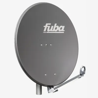 Fuba Satellitenschüssel DAL 800 A | Sat Antenne 80cm | Aluminium | Offset Spiegel | klappbarer LNB-Arm | anthrazit