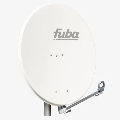 Fuba Satellitenschüssel DAL 800 W | 80cm Sat-Antenne | Aluminium | Offset Spiegel | Klapptragarm | weiß