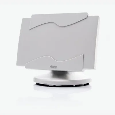 Fuba DVB-T2 Antenne DAT 650 | aktive Outdoor & Indoor Planarantenne mit Verstärker | wetterfest | grau