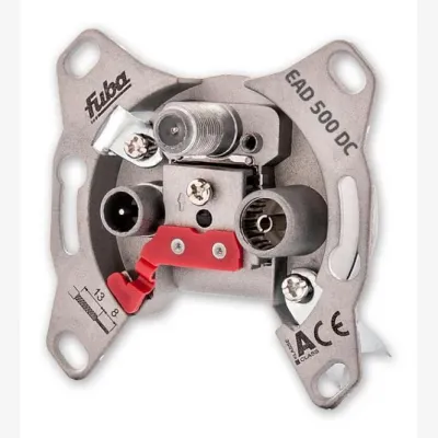 Fuba Antennendose EAD 500 DC | 3-Loch Enddose | SAT DVB-T Radio | Unicable | 5-2200 MHz | 75 Ohm
