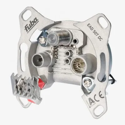 Fuba Antennendose EAD 507 DC | 3-Loch Enddose | 5-2200 MHz | SAT DVB-T Radio | Unicable | Unterputz | 7 dB | silber