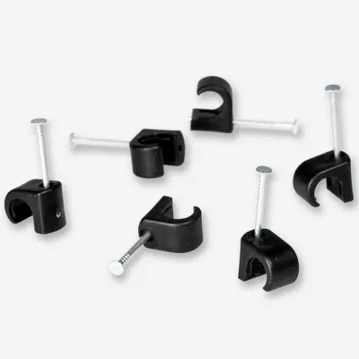 Fuba OKC 620 S Nagelschelle (100er Pack) 5-7mm, 20mm Nagel, schwarz