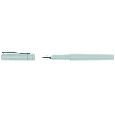 Faber-Castell Füller Poly Pen 241009 | Füllfederhalter M | ergonomisch | recyceltes Material | caribic blue