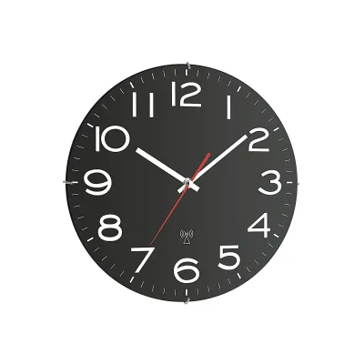 Funk-Wanduhr schwarz ø31cm
