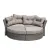 Bild: FRG Funktions-Liegeinsel MARBELLA 36410 | Rattan Gartenliege Halbkreis | klappbar | Polster & Kissen | 200x184cm | Grau