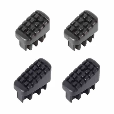 HAILO Fuß-Set 991-5311 | Ersatz-Fußkappen für Haushaltsleitern | 2x 35x20 mm & 2x 43x20 mm | bis 01/2015 | schwarz