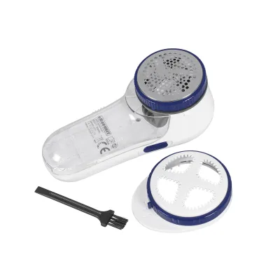 Leifheit Fusselrasierer 80029 | Elektrisch | Edelstahl-Klingen | 3-stufig | kabellos | inkl. Batterien & Bürste | weiß