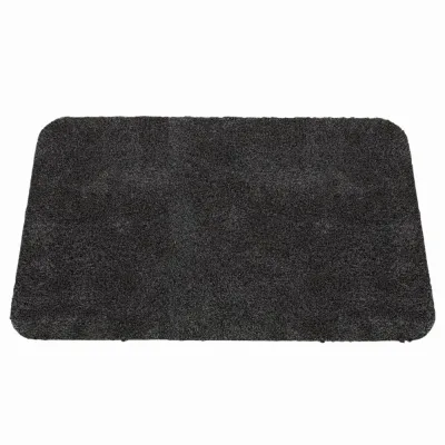 Siena Home Fußmatte 735272 WATERSTOP | Sauberlaufmatte | 50x80 cm | anthrazit | Baumwolle | rutschfest | waschbar