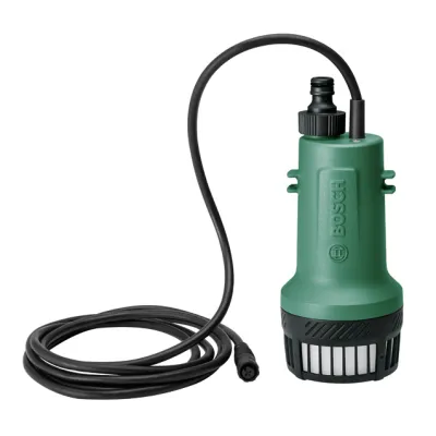 Bosch Akku-Tauchpumpe GardenPump 18V-2000 | Regenwasserpumpe Set | ohne Akku | 2,5 m Schlauch | grün