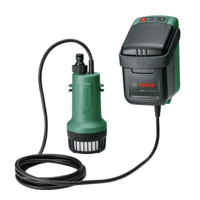 Bosch Akku-Regenwasserpumpe GardenPump 18V-2000 | Tauchpumpe ohne Akku | Timer | für Regenwassertanks