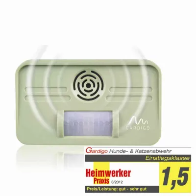 Gardigo Hunde- und Katzenabwehr 60050 | Ultraschall Tiervertreiber | Infrarot | wetterfest | 7 m Reichweite