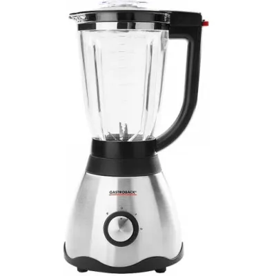 Gastroback Standmixer 41003 Vital Mixer Plus | 1,5l Borosilikatglas | 850W | 6 Edelstahlmesser | Icecrush | Silber