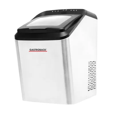 Gastroback Eiswürfelbereiter Bartender Pro 41143 | 2,8 l Wassertank | 145 Watt | Bullet-Eiswürfel 2 Größen | Schwarz