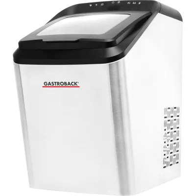 Gastroback Eiswürfelbereiter Bartender Pro 41143 | 2,8 l Wassertank | 145 Watt | Bullet-Eiswürfel 2 Größen | Schwarz