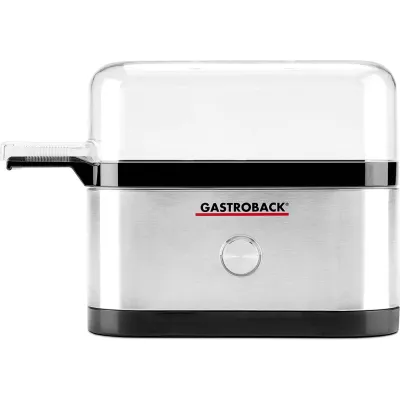Gastroback Eierkocher 42800 Design Mini | für 1-3 Eier | Edelstahl | akustische Fertigmeldung | Abschaltautomatik