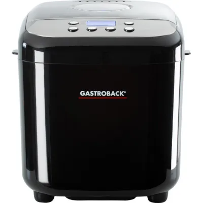 Gastroback Brotbackautomat Pro 42822 | 19 Programme | 500-1000g | Glutenfrei | Timer | Schwarz/Silber