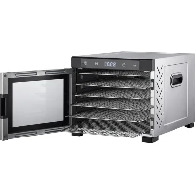 Gastroback Dörrautomat 46602 Pro | 600W | Edelstahl | 6 Ebenen | Timer | Temperatur 35–75°C | Silber/Schwarz