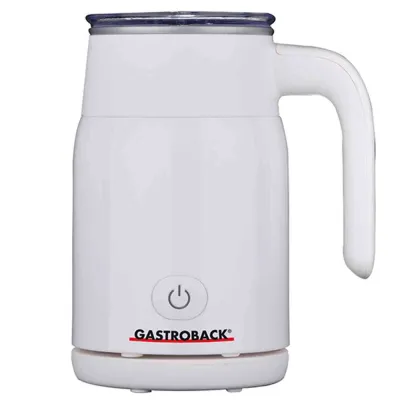 Gastroback Milchaufschäumer 42325 Latte Magic | elektrischer Milchschäumer | 350 ml | warm & kalt | 500 W | weiß