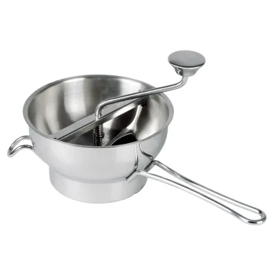 GEFU Passiergerät Flotte Lotte 24200 | Edelstahl Passiermühle | 2 Lochscheiben | 2 L | spülmaschinengeeignet | Ø 19 cm