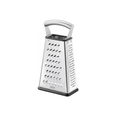 GEFU Vierkantreibe Vitales GF10760 | Edelstahl Laser Cut | 4 Reibeflächen | Sammelbehälter | Spülmaschinengeeignet