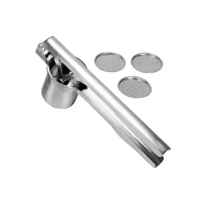 GEFU Kartoffelpresse TriStar 13100 | Kartoffel- & Spätzlepresse | 3 Scheiben | Edelstahl | spülmaschinenfest