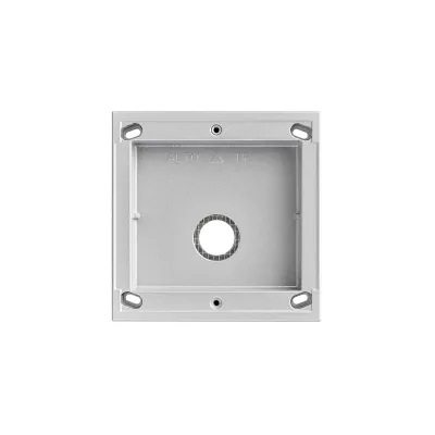 Grothe Aufputzgehäuse AP 1168/311 | 1-fach Modul | Aluminium | 125x125x35mm | mit Rahmen | silber