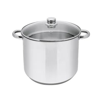 Edition RED Gemüsetopf 26 cm 14 l | Edelstahl | Induktion geeignet | Glasdeckel | Spülmaschinenfest