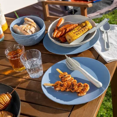 Koziol Geschirrset CLUB SET SKAGEN 10-tlg | Camping & Outdoor | bruchfest, stapelbar, spülmaschinengeeignet